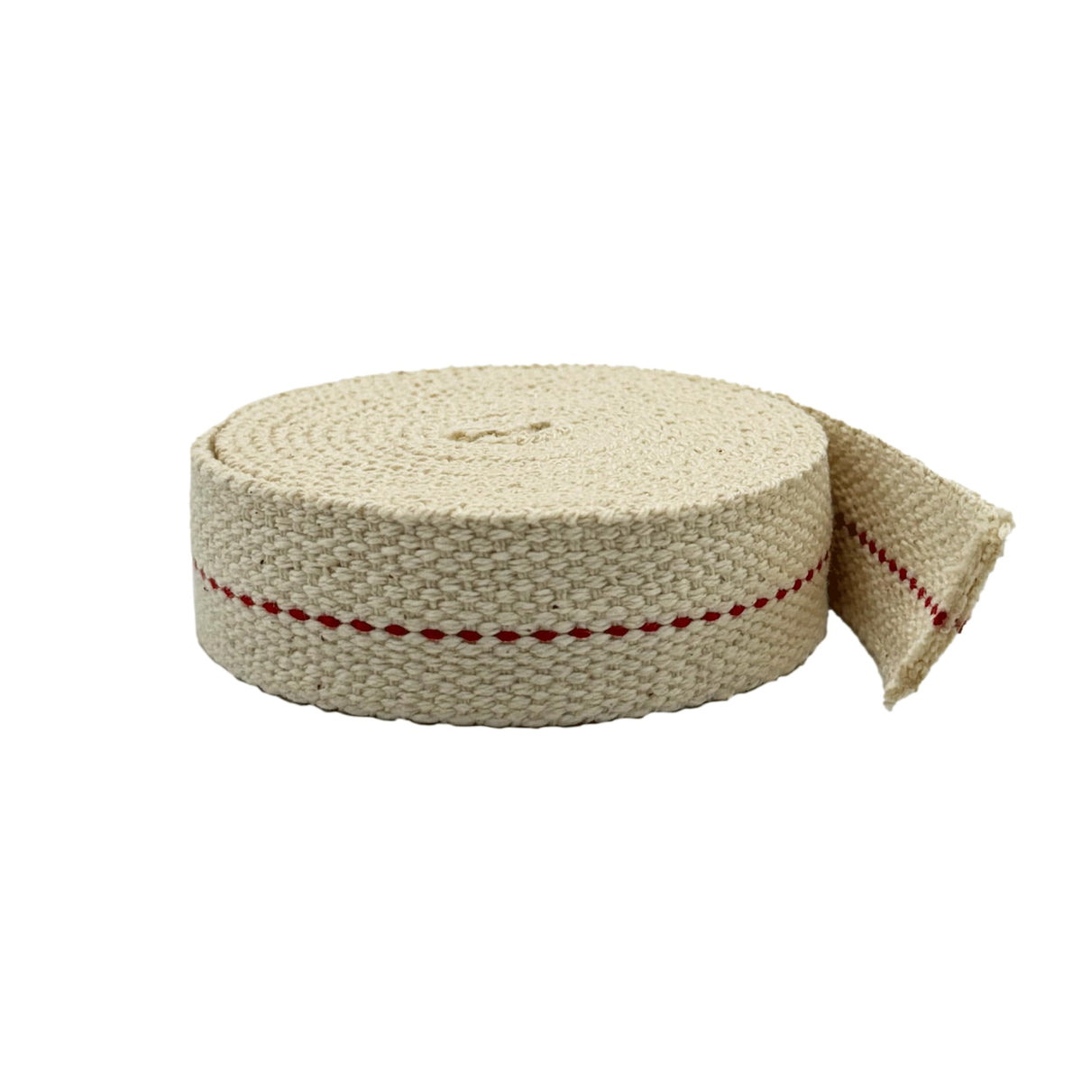 Light of Mine - 7/8" Inch 6' Foot, 100% Cotton Flat Wick for Paraffin Oil, Kerosene Based Lanterns, and Oil Lamps with Genuine Red Stitch (7/8" - 6' Roll)