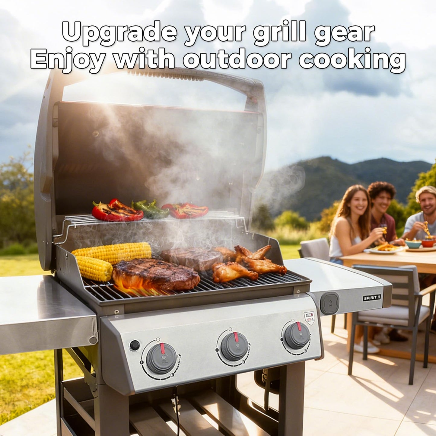 QuliMetal 15.3" Flavorizer Bars for Weber Spirit 300 and GS4 Spirit II 300 Series, Spirit E/S310 E/S315 E/S320 E/S330 Grills with Front Control Knobs, Grill Parts for Weber 7636, Stainless Steel