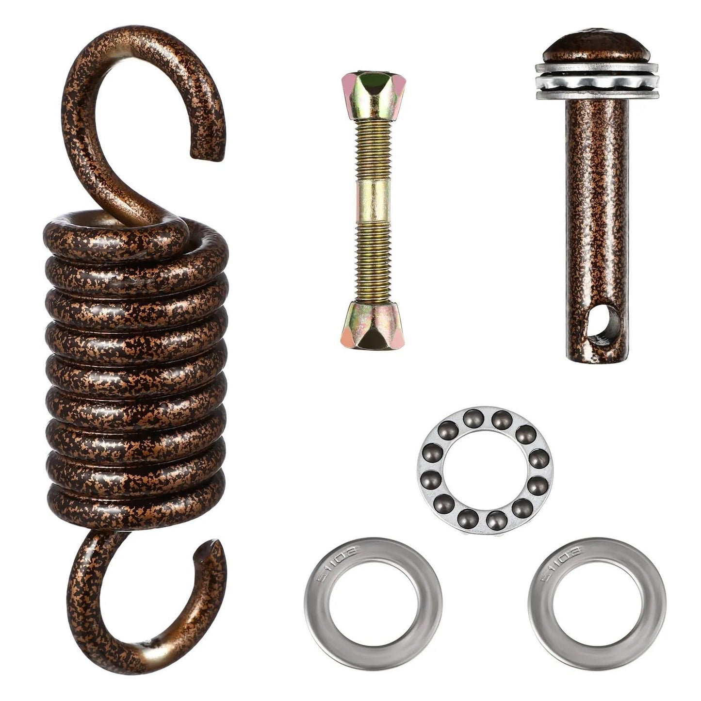 Hammock Chair Spring Outdoor Hanging Chair Fixing Kit Stainless Steel Spring Hook With Rotating Design Bolt Screw For Hammock Porch Swing