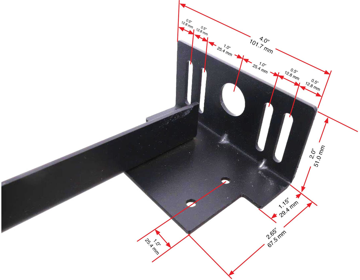 Tech Team #00712 Bed Frame Extension Set – Heavy-Duty Steel Brackets Extend Metal Bed Frame to Connect Headboard or Footboard – 2 Pieces with Hardware Included