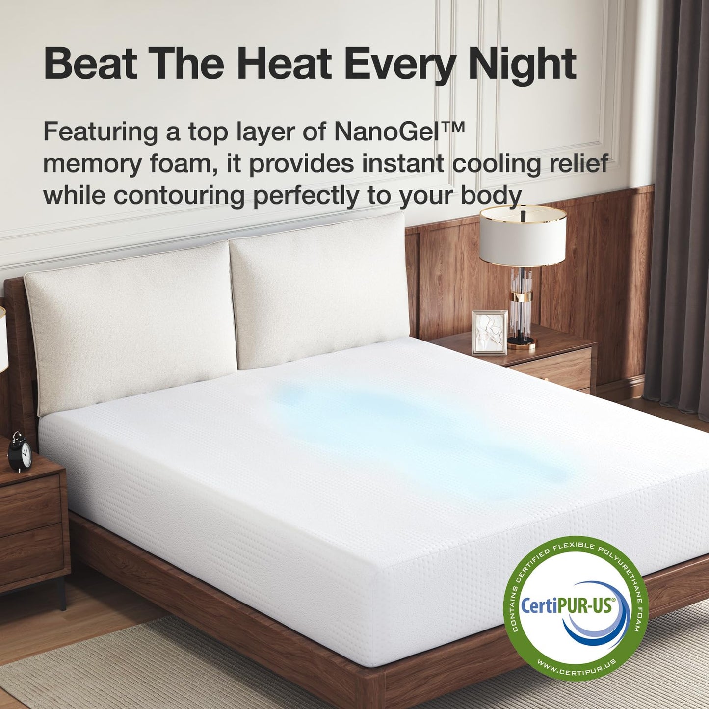 Novilla California King Mattress, 14 inch Cal King Mattress in a Box, Gel Memory Foam Mattresses for Cooling Night Sleep, Comfort Support,CertiPUR-US Certified