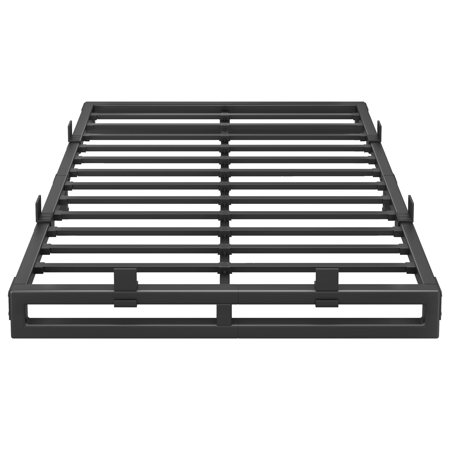 Cresyfu King Size Bed Frame, 6 Inch Metal Platform Bed Frames with Squeak Free U-Slot Design, 6 Non-Slip Guards, 3500lbs Heavy Duty Steel Slat Support, No Box Spring Needed, Under Bed Storage, Black