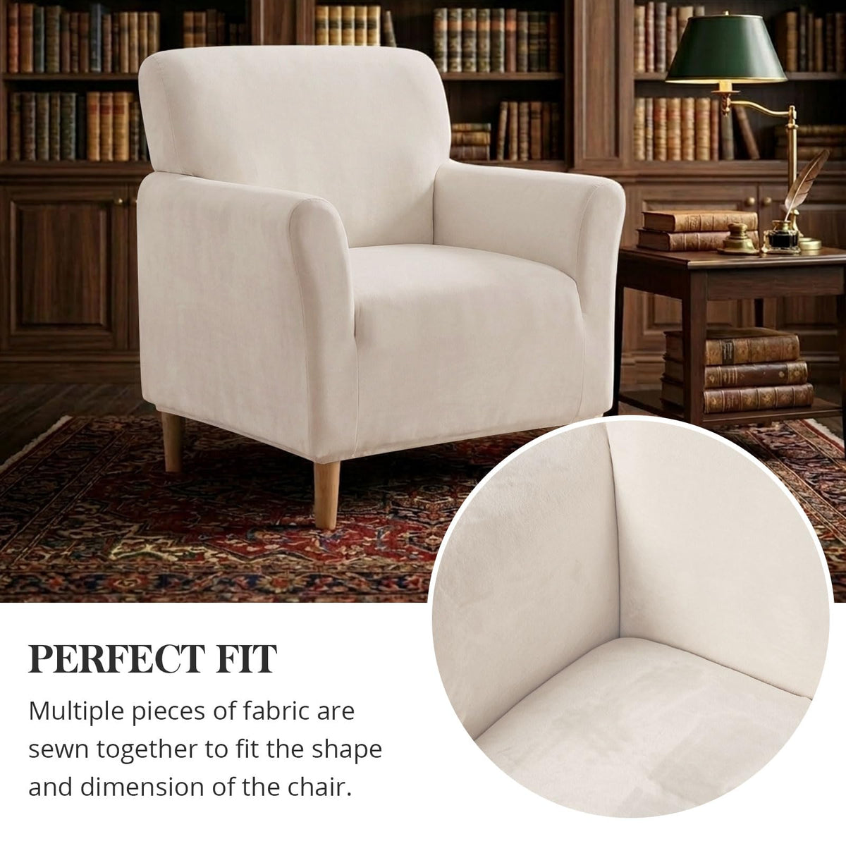 NICEEC Stretch Accent Chair Cover Armchair Water Repellent Arm Chair Covers