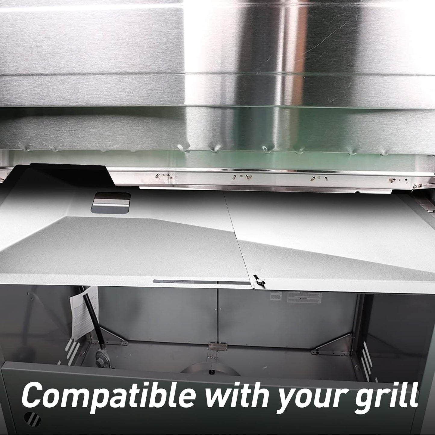 Adjustable Grease Tray with Catch Pan for Nexgrill, Charbroil, Dynaglo, Kenmore & Expert Grill – Fits 3/4/5-Burner Gas Grills, Heavy-Duty Aluminum Drip Pan with Catch Design