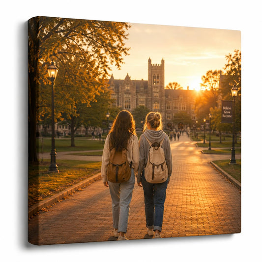 Personalized Friendship Canvas Print from Photo – Friendship Memory Keepsake for Best Friends, College Roommates & Graduation Memories, Custom Canvas Gift for Life Chapters & Meaningful Connections, 11" L x 14" W