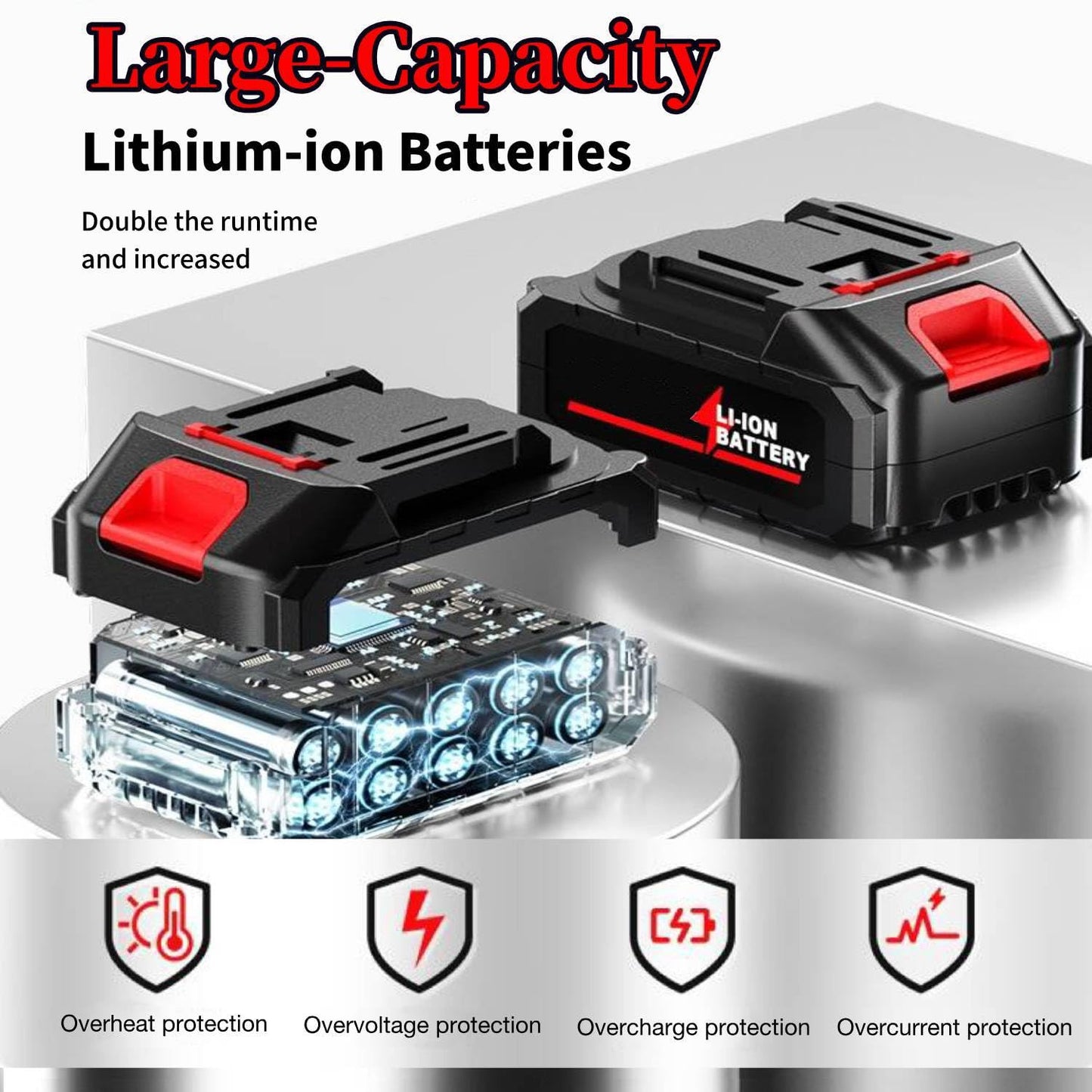 Cordless Leaf Blower, Lightweight Handheld Electric Dust Cleaner Blower with Adjustable Speed, Battery Powered Leaf Blowers for Lawn Care, Patio Cleaning & Blowing Drying with 1 Pack Battery Powered