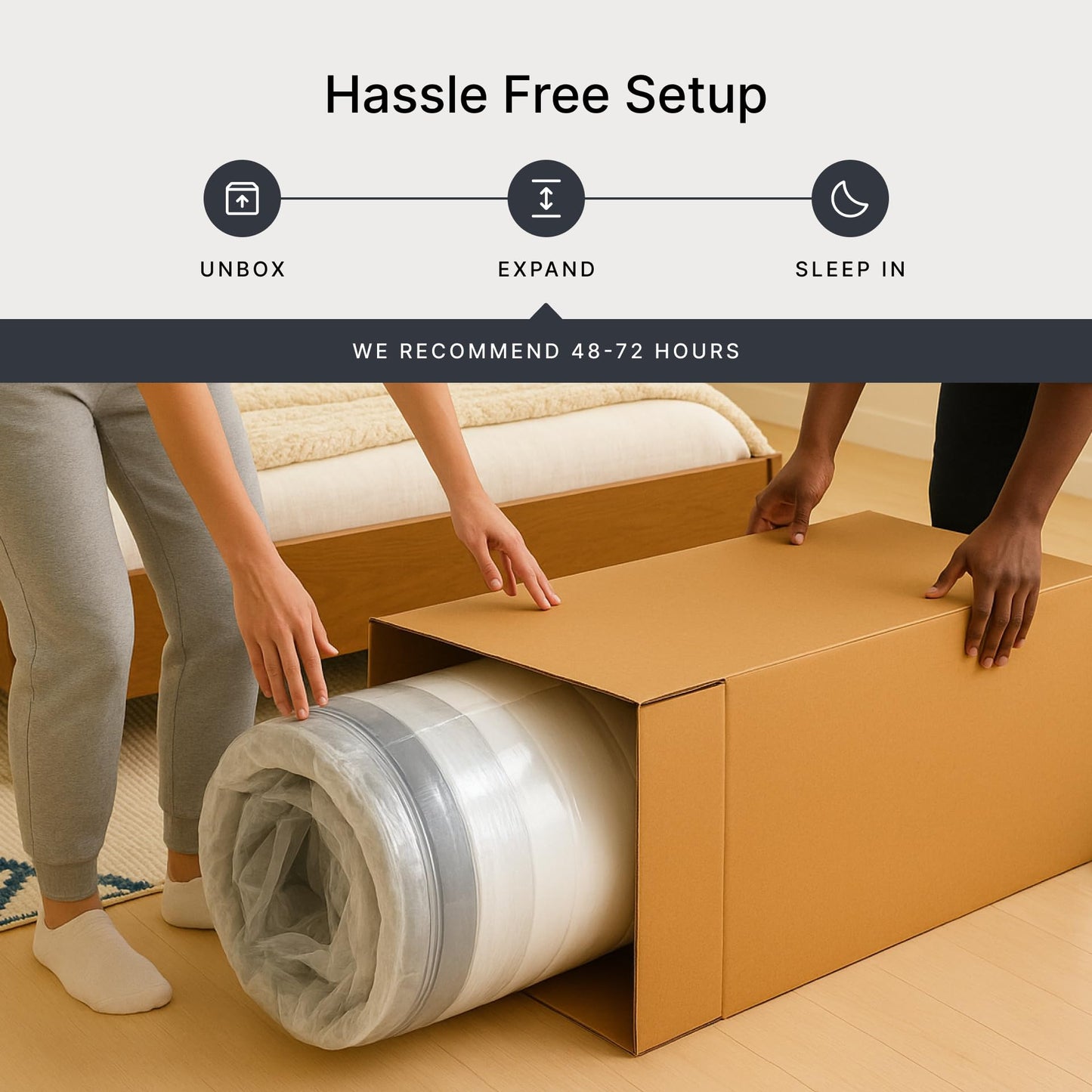 Signature Design by Ashley Chime 12 Inch Hybrid Full Mattress, Memory Foam with Lumbar Support, High-Density Foam & Pocketed Coils for Comfort & Back Support, Mattresses in a Box, Full Size