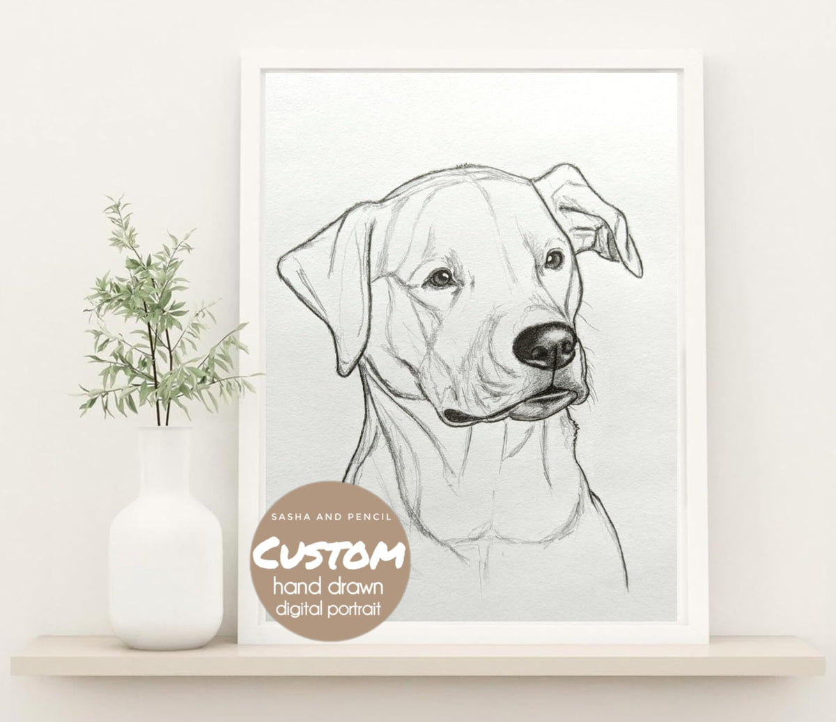 Personal drawing sketch from photo, male female custom portrait of woman man, Handmade individual face drawing to order, personalized sketching gift for wife child pet dog mother (DIGITAL DOWNLOAD ONLY)