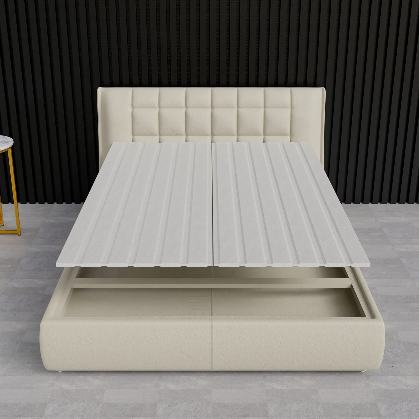 Greaton, 0.75-Inch Vertical Wooden Bunkie Board/Bed Slats, King, Grey