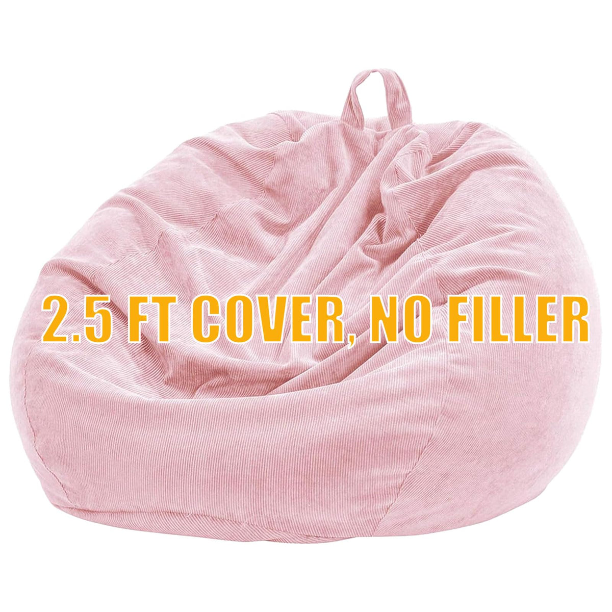 Nobildonna 2.5 ft Bean Bag Chair Cover,Pink 200L