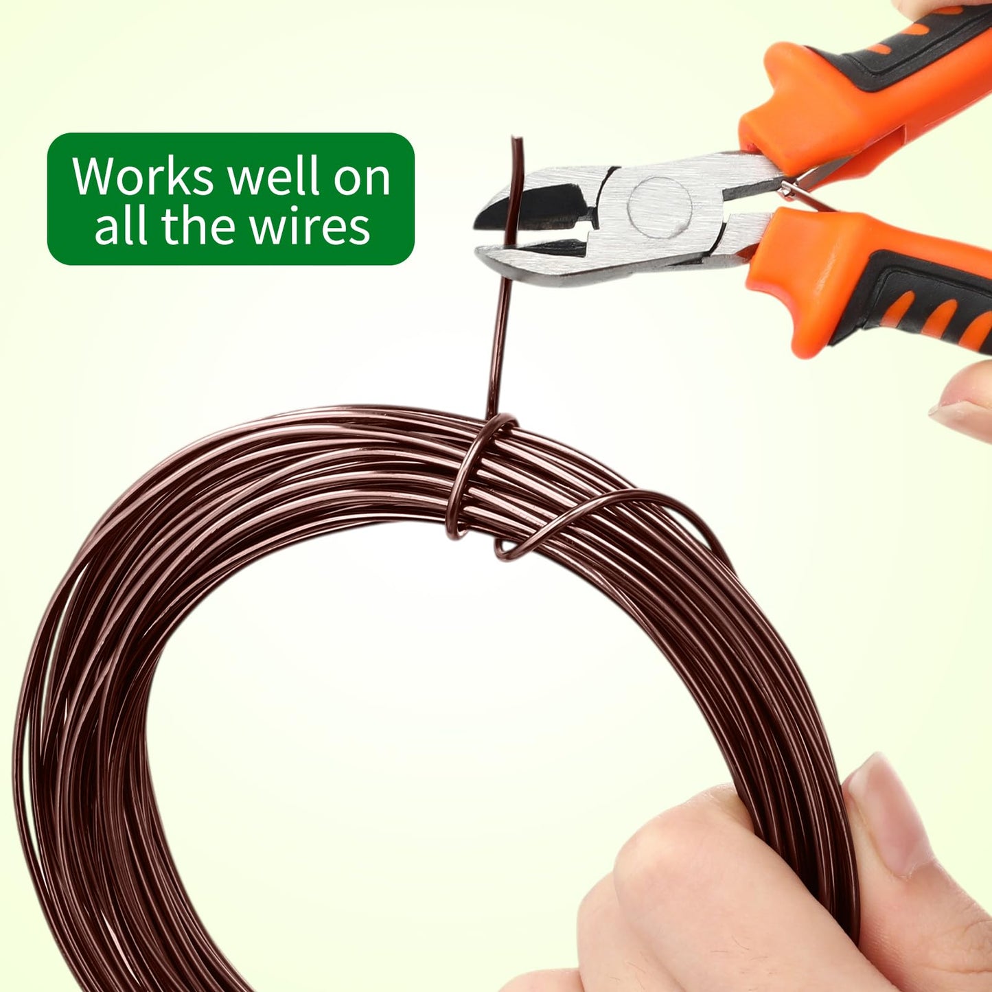 Mudder 5 Roll Aluminum Bonsai Training Wire Tree 1/1.5/2/2.5/3mm 118 Feet Total with Bonsai Wire Cutter Anodized Training for Holding Branches Small Trunks(Brown)