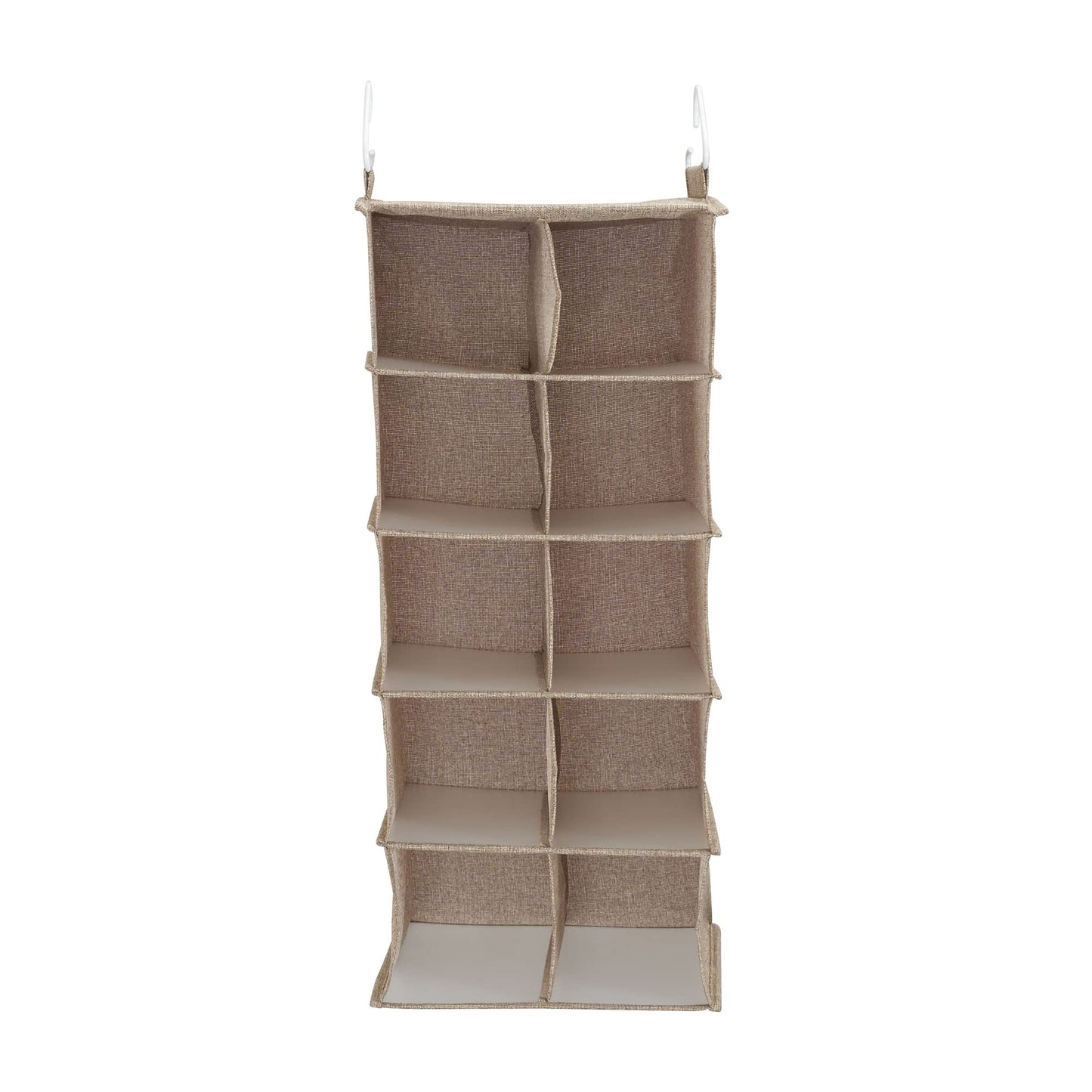 Household Essentials 10 Pocket Hanging Shoe Closet Organizer with Hooks