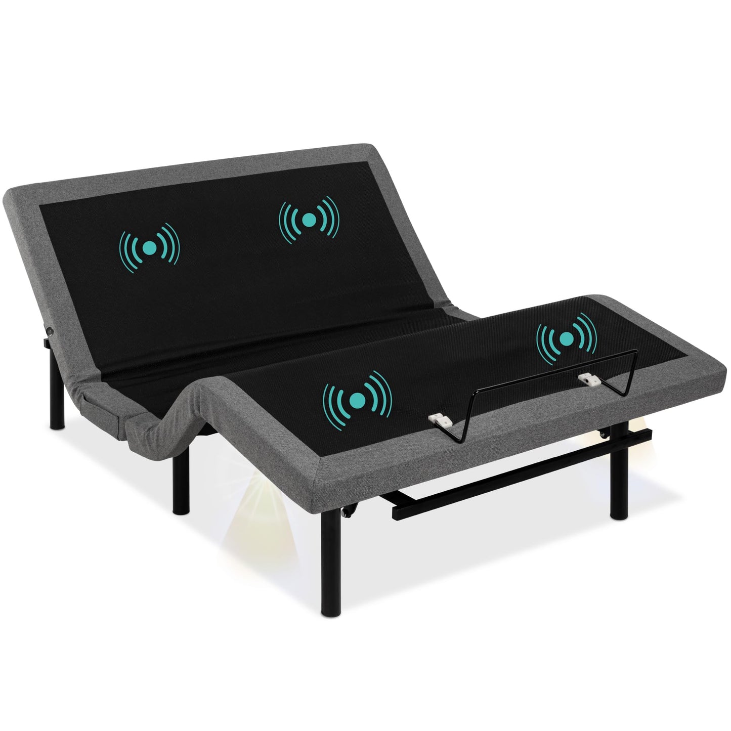 Best Choice Products Ergonomic Full Size Adjustable Bed Frame, Electric Base w/Wireless Remote Control, Nightlight, Massager, 2 USB Ports
