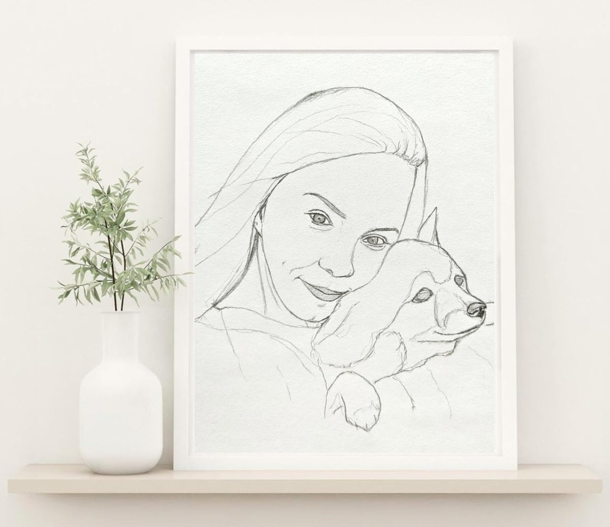Personal drawing sketch from photo, male female custom portrait of woman man, Handmade individual face drawing to order, personalized sketching gift for wife child pet dog mother (DIGITAL DOWNLOAD ONLY)