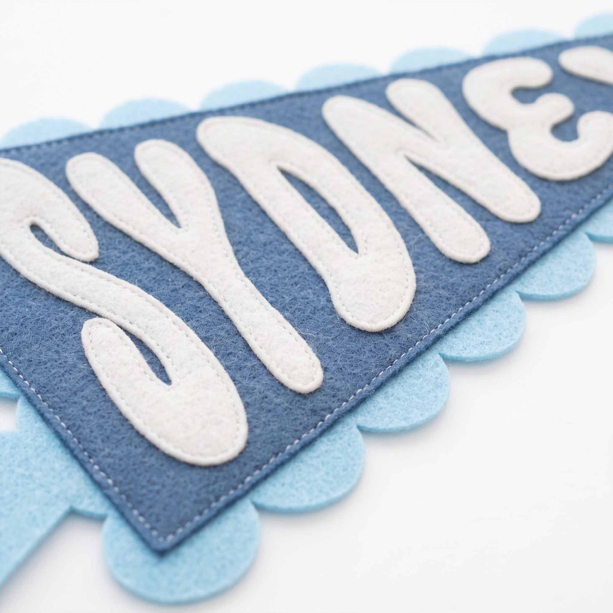 Custom Felt Name Pennant, Design Your Own Color and Font, Personalized Nursery Wall Banner