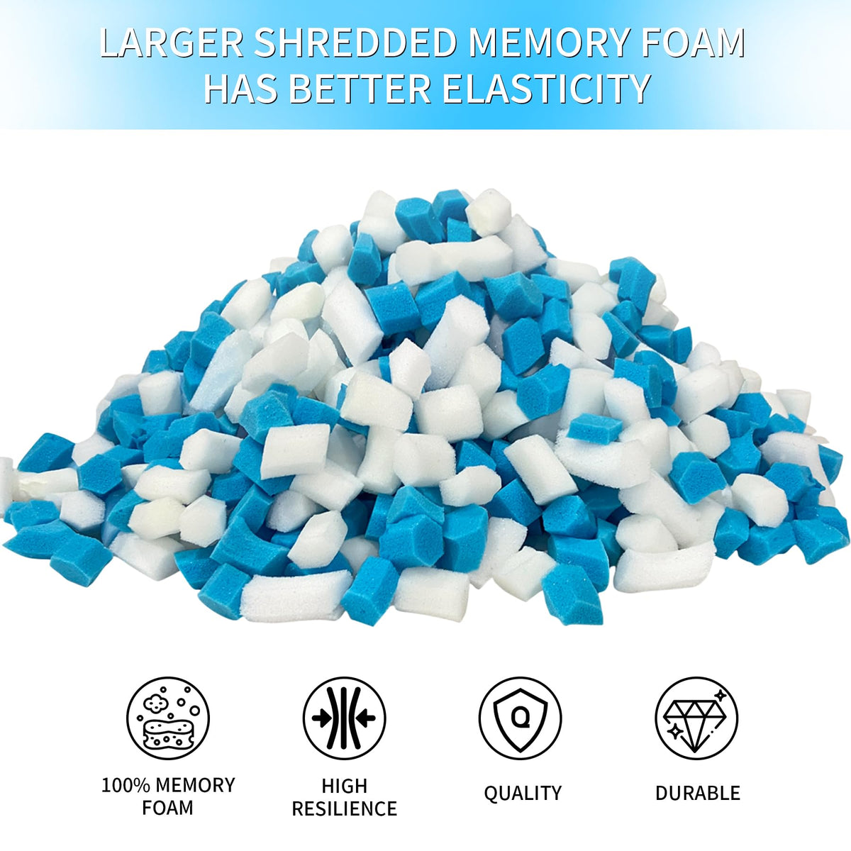 HONEHO 45LBS Shredded Memory Foam Filling Bean Bag Filler