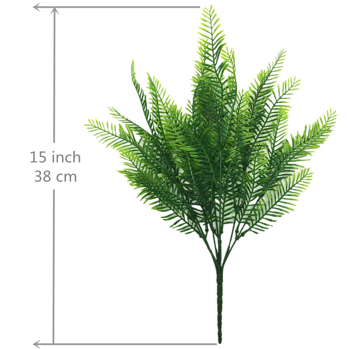 CATTREE Artificial Shrubs, Plastic Plants Bamboo Grass Fake Green Bushes Greenery Leaves Wedding Indoor Outdoor Home Garden Verandah Office Table Centerpieces Arrangements Decoration 6 pcs