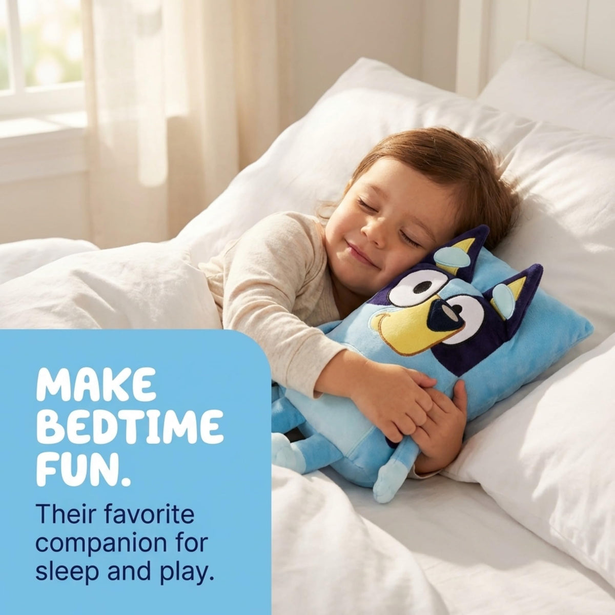 Bluey Snuggle Pillow - Super Soft Plush Decorative Throw Pillow - Measures 15 Inches (Official Bluey Product)