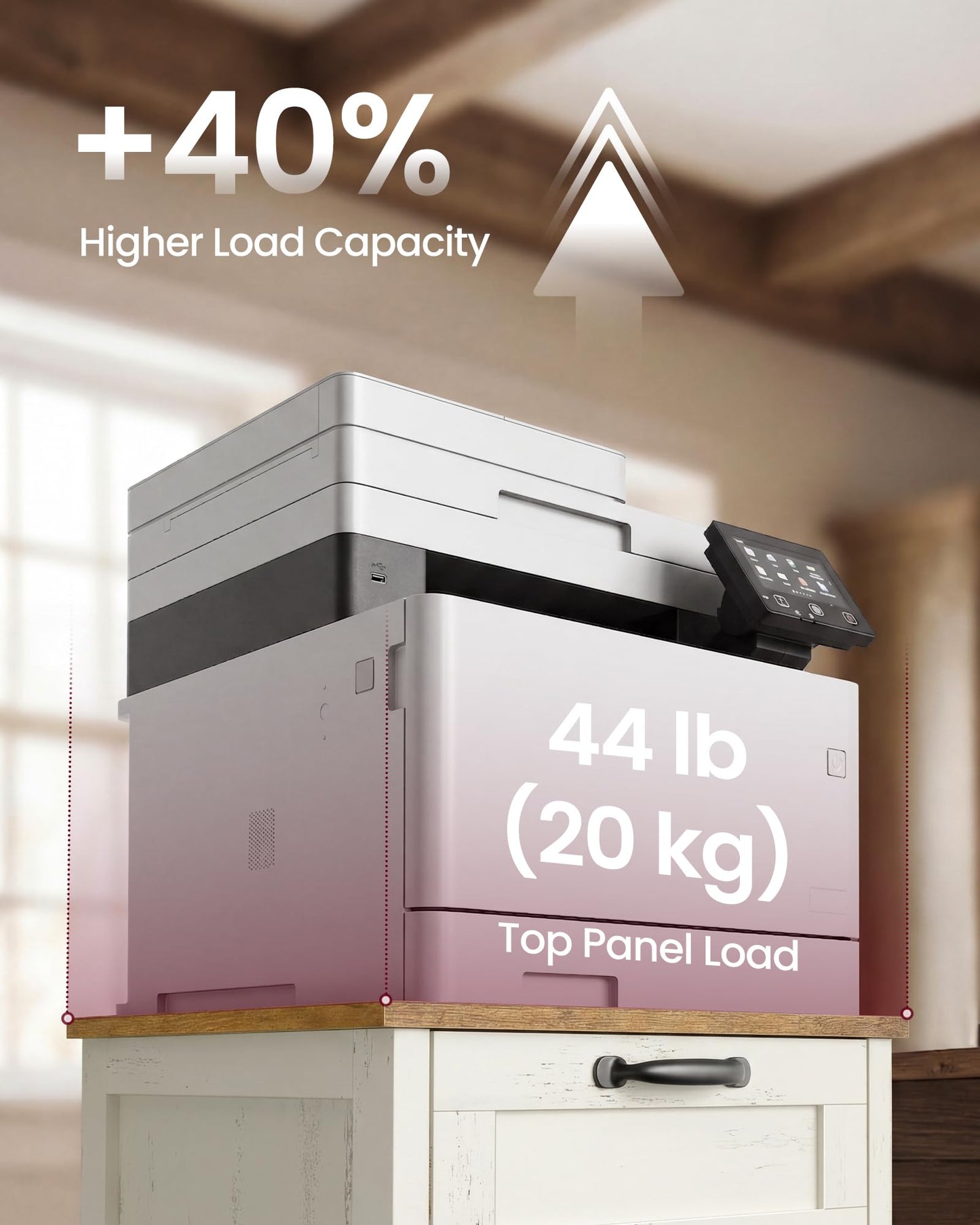VASAGLE File Cabinet, 3-Drawer Filing Cabinet for Home Office