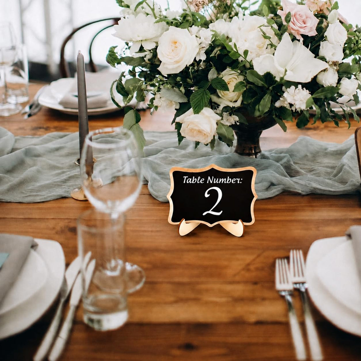 Mini Chalkboard Signs, 20 Pack Framed Small Chalk Board Food Labels with Easel Stand for Party Buffet or Wedding Celebration, Wooden Blackboard as Place Cards for Table Setting or Numbers