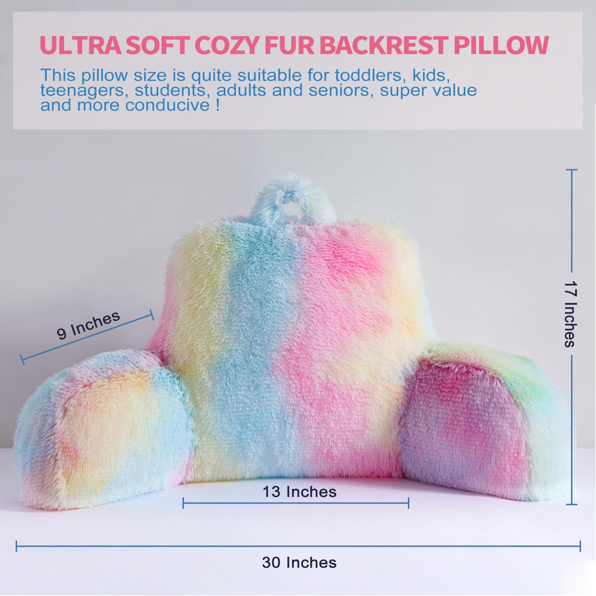 Bedriping Reading Pillow for Bed - Faux Fur