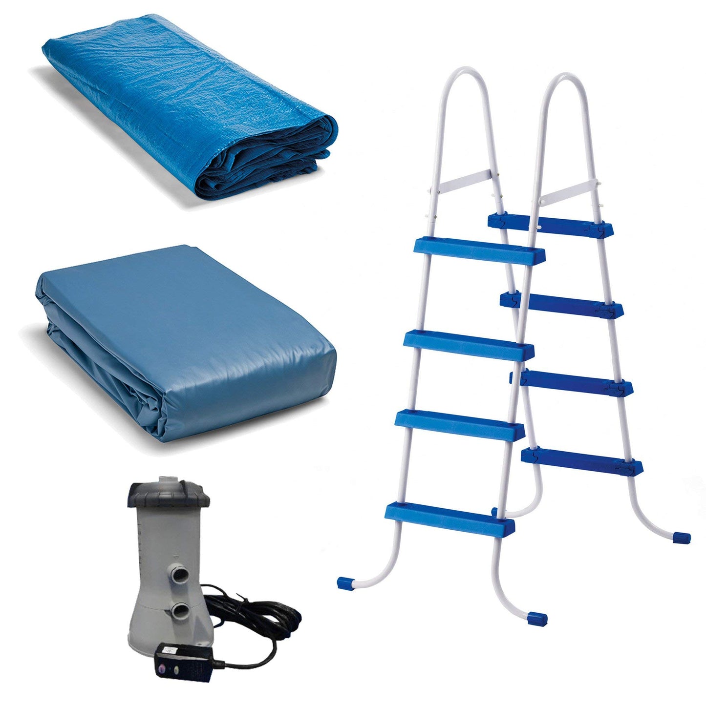 INTEX Easy Set Inflatable Swimming Pool Set: 15ft x 48in – with 1000 GPH Cartridge Filter Pump and Hydrotools Chlorine Dispenser – Easy Assembly