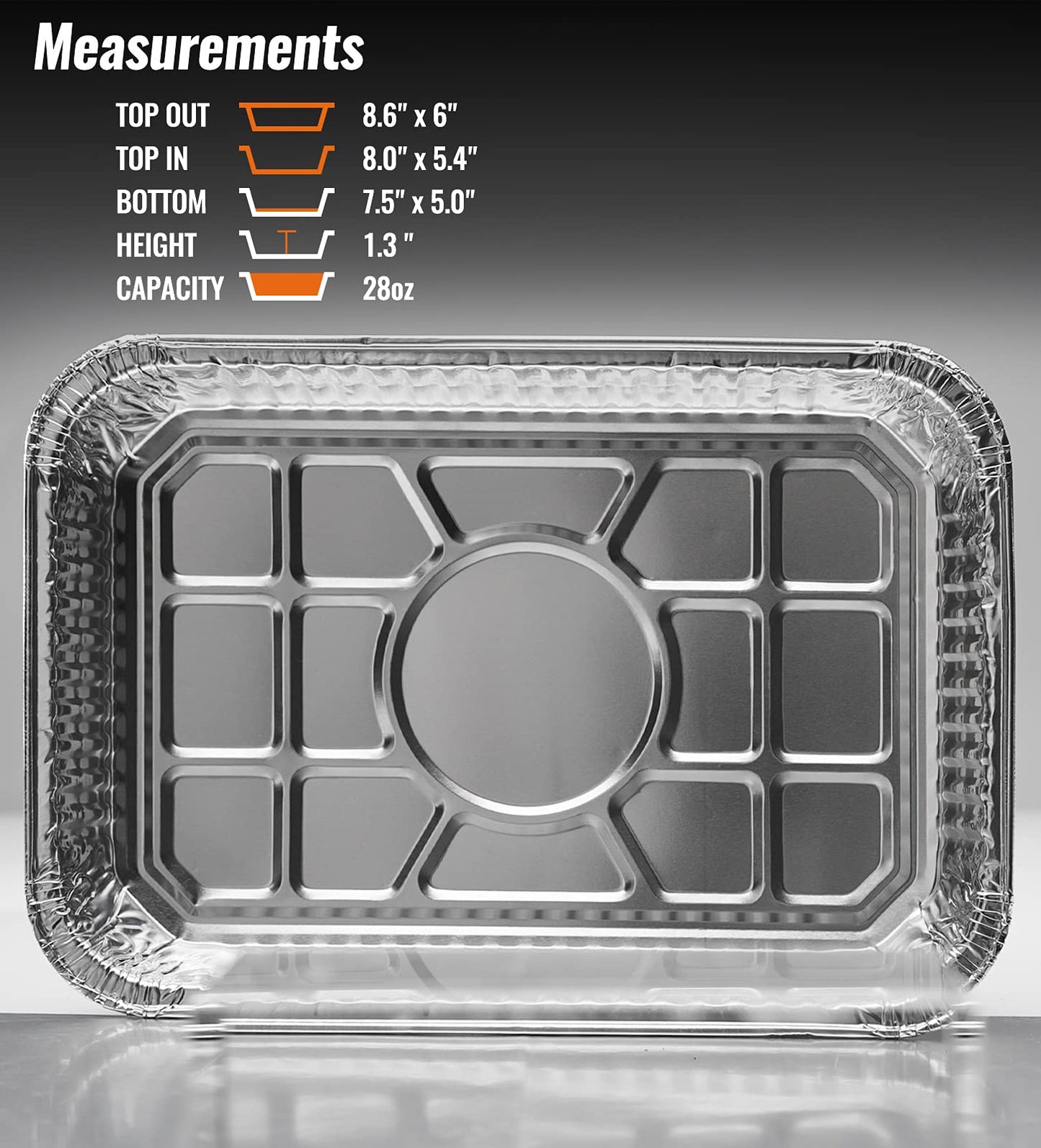 NUPICK 20 Pack 6415 Drip Pans Compatible for Weber Spirit Series, Genesis Series, Q Series Grills, Disposable Aluminum Foil Grease Trays, 8.5" x 6"