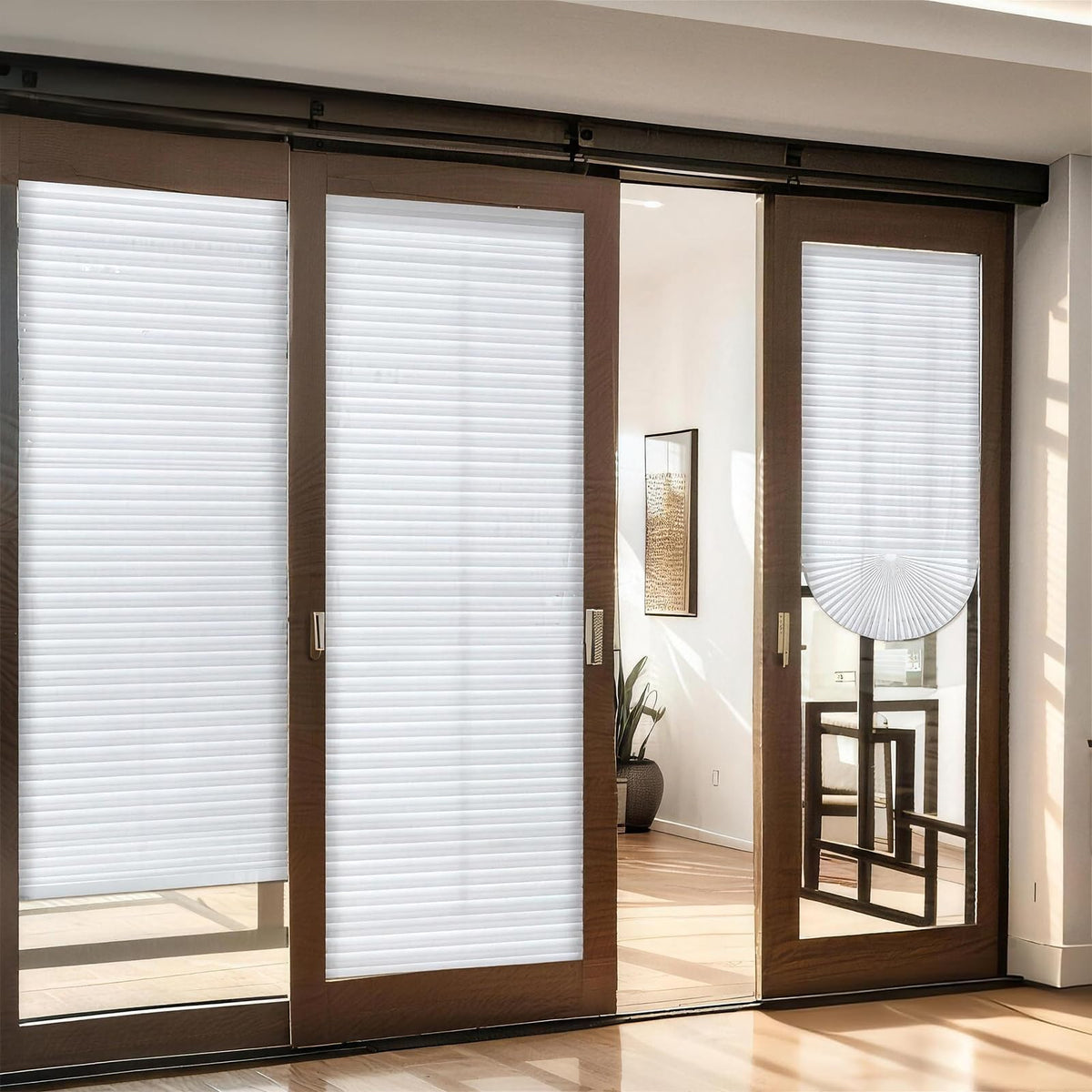 Temporary Blinds for Indoor Windows, Non-Woven Pleated Shades