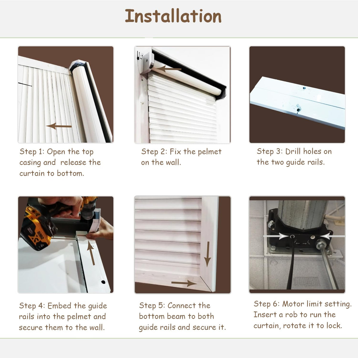 Storm Windows Shutters Retractable Screen for Garage Door Patio Exterior Motorized (Light Gray)