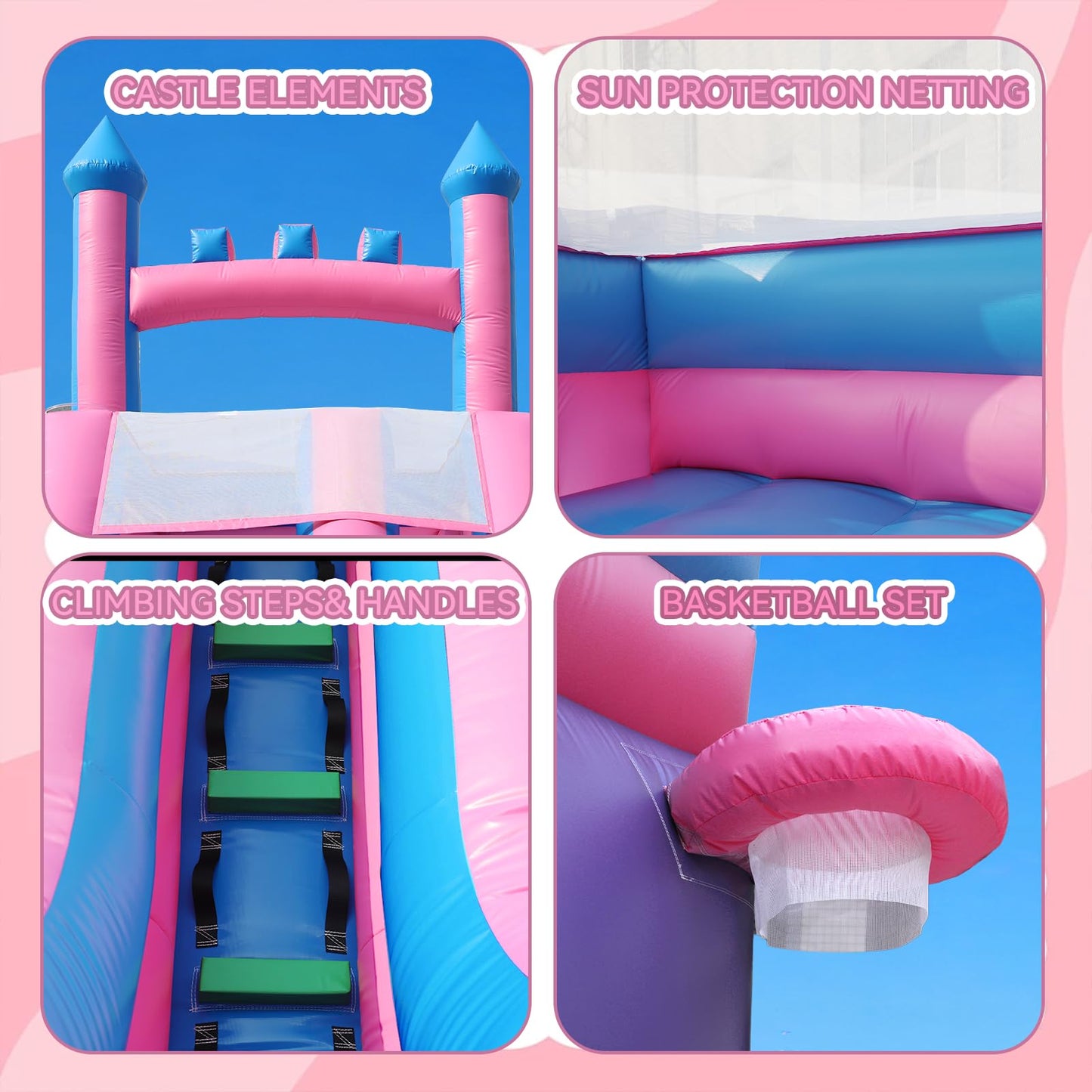 HESMAX 26FT(L) Commercial Water Slide for Adults Kids, 100% PVC Inflatable Water Slide with Pool & 950W Blower for Kids Backyard Outdoor Summer Party - Purple