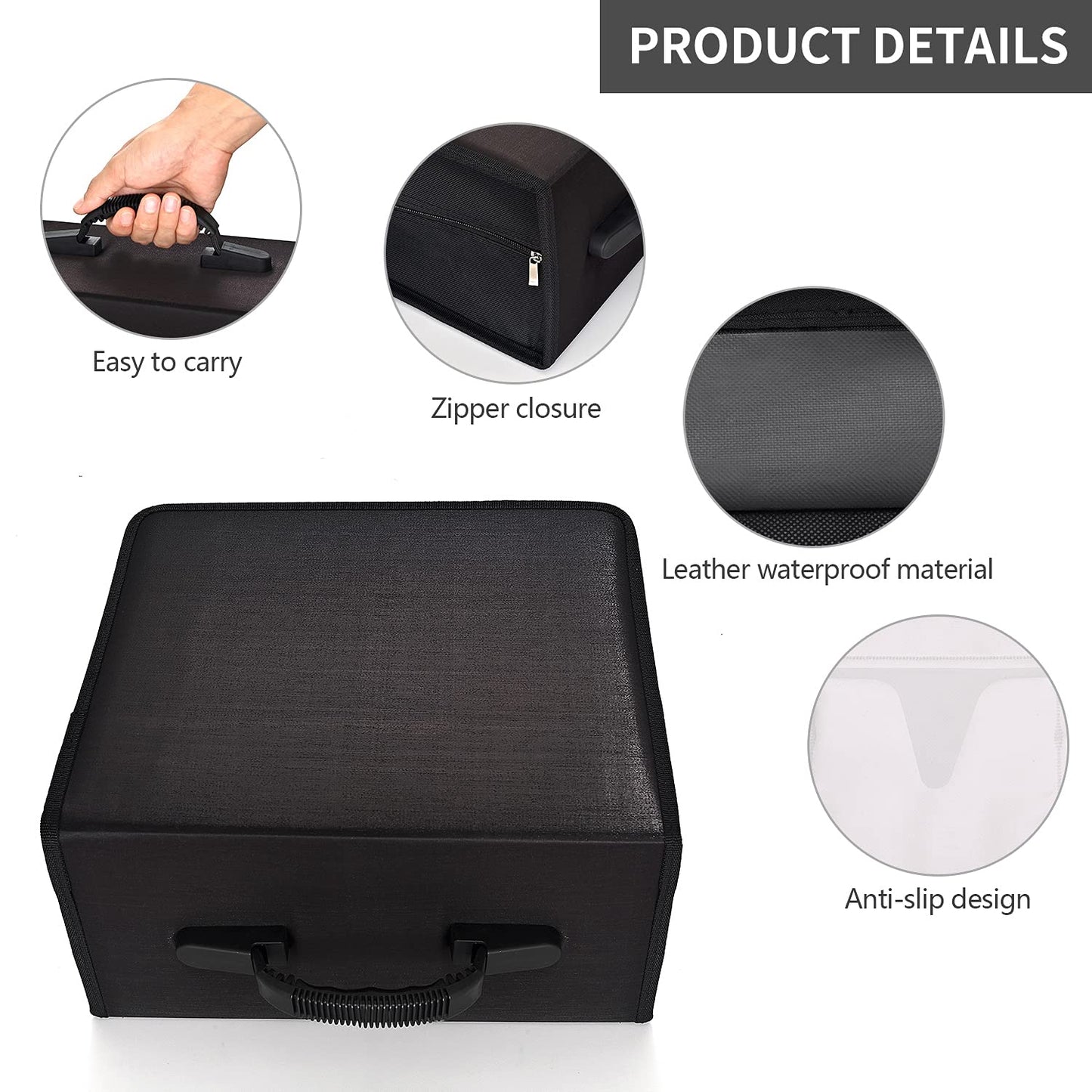 alavisxf xx CD Case, 432 Capacity Nylon Heavy Duty Organizer Wallet for Car