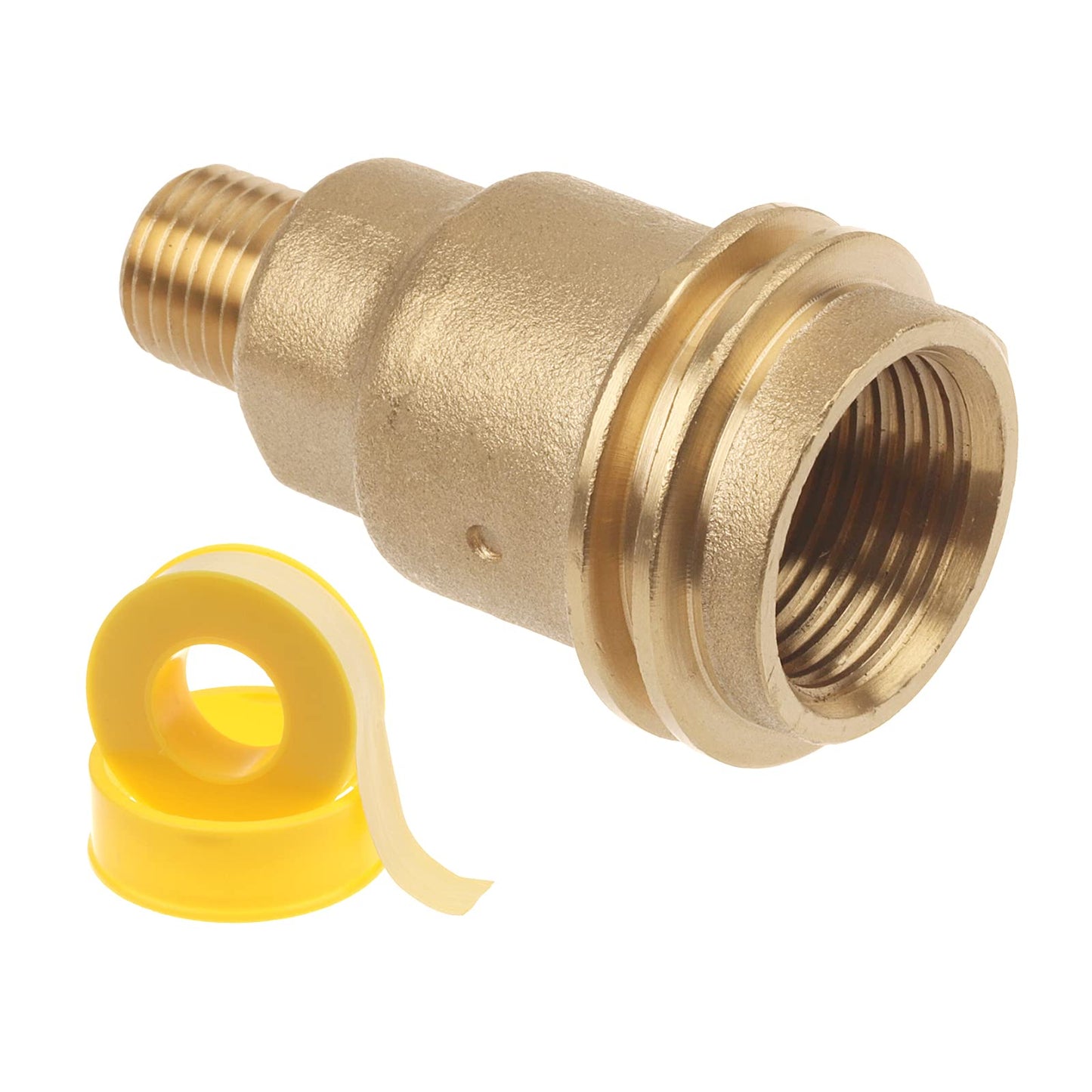 Propane Gas Fitting Hose Adapter with 1/4 Inch Male NPT (National Pipe Thread) and QCC1 Male & POL Female Connector, Male 5042 QCC1 Nut,33ft PTFE Gas Line Pipe Thread Tape for RV Camper BBQ Grill