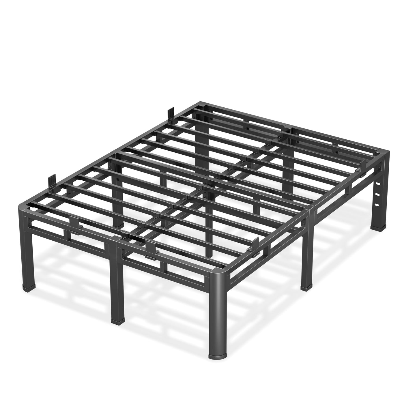 Anyroom 20 Inch Queen Bed Frame, Double Layer Heavy Duty Metal Platform 4000 lbs Capacity, Bed Frames with Headboard Holes, Round Corner Legs, No Box Spring Needed, Easy Assembly