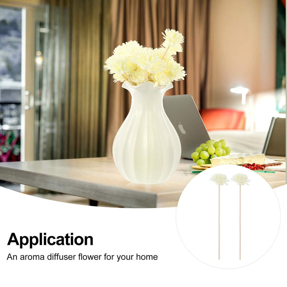 EXCEART Reed Diffuser Sticks 30pcs Diffuser Sticks Artificial Flower Rattan Reed Essential Oil for Office Home Decor Strips