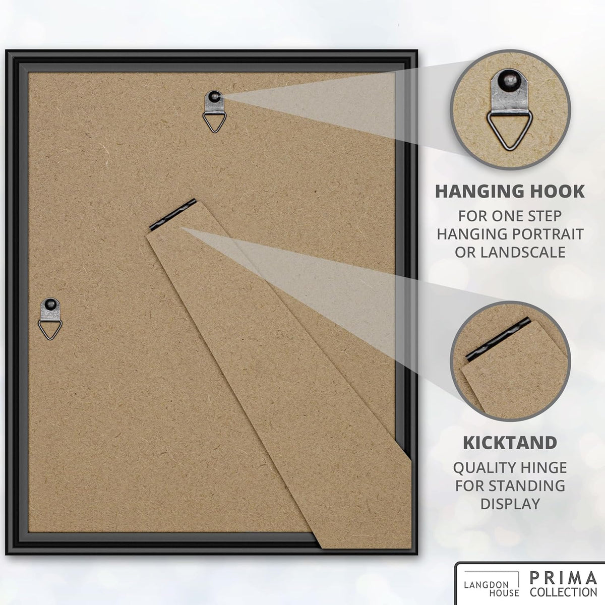 11x17 Poster Frames - Black, MultiPack of 24 - Prima Collection