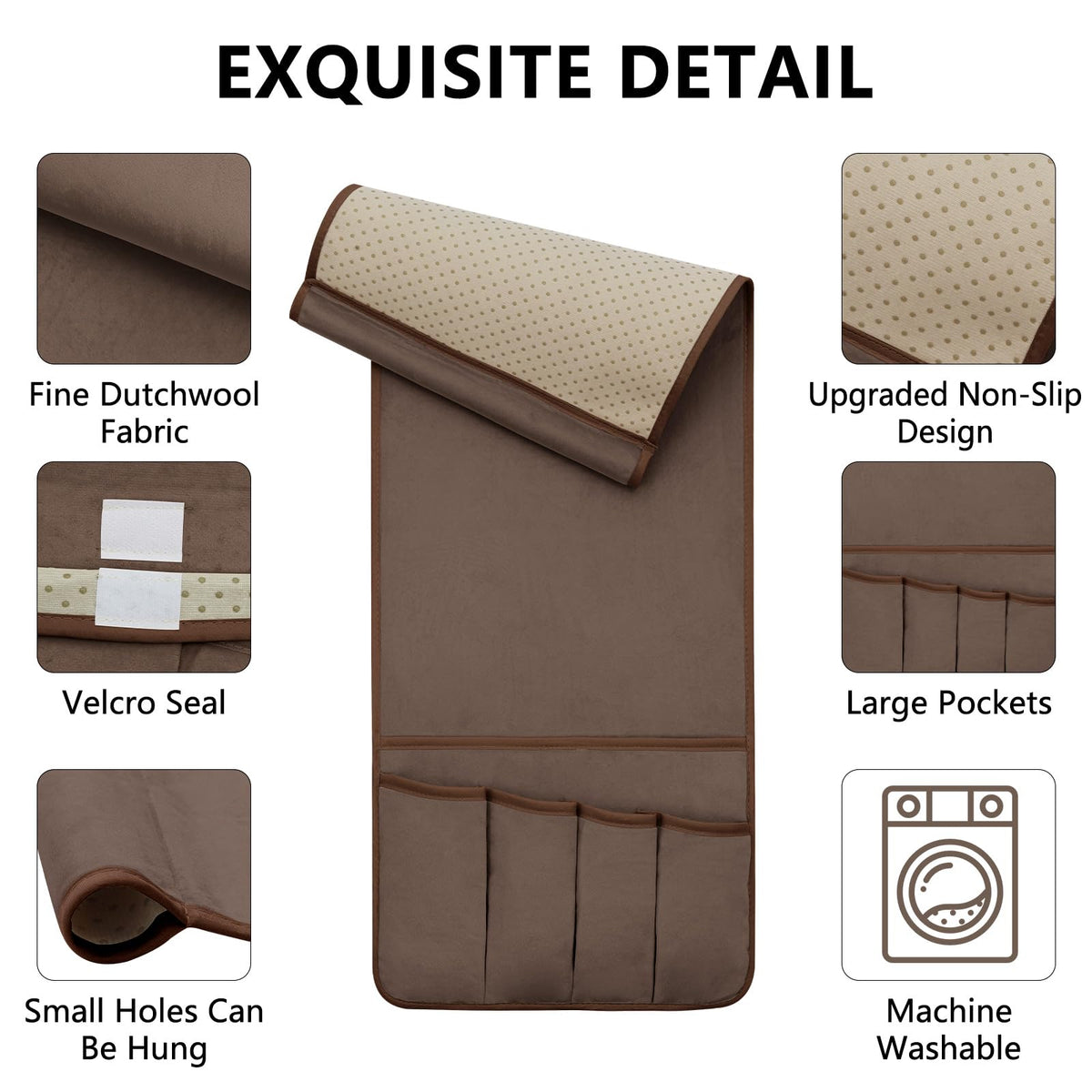 Remote Control Holder for Armchair Caddy, Remote Holder with 5 Pockets