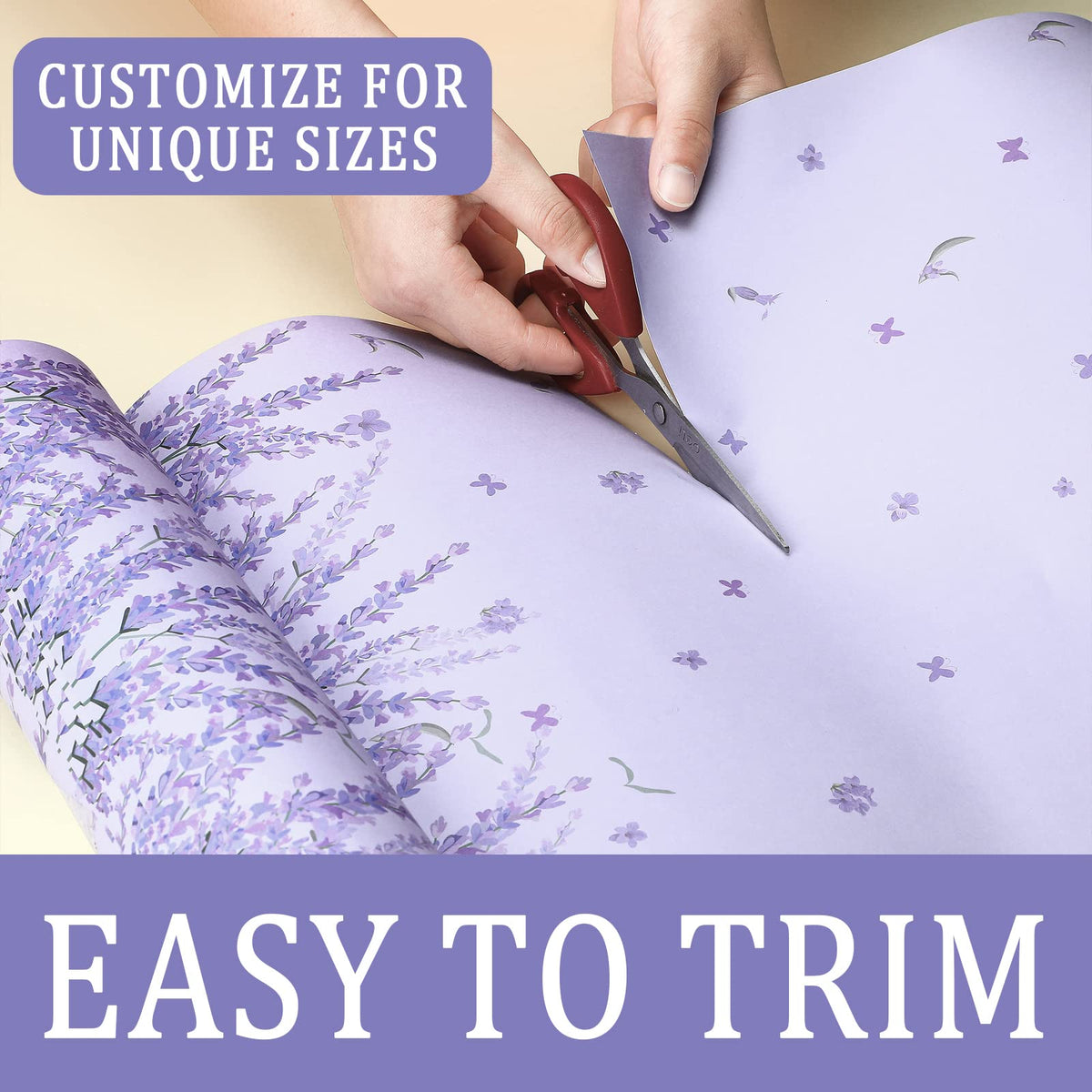 Gersoniel 10 Sheets Scented Drawer Liners, Lavender, Lavender