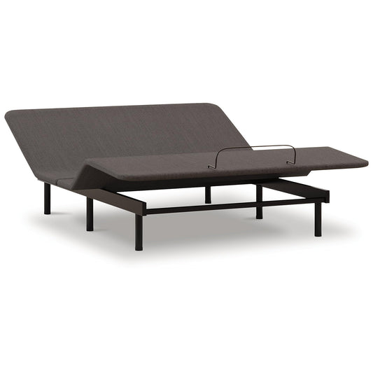 Signature Design by Ashley Head/Foot Model - Good Traditional California King Adjustable Head & Foot Base with USB Ports and Remote Control, Charcoal