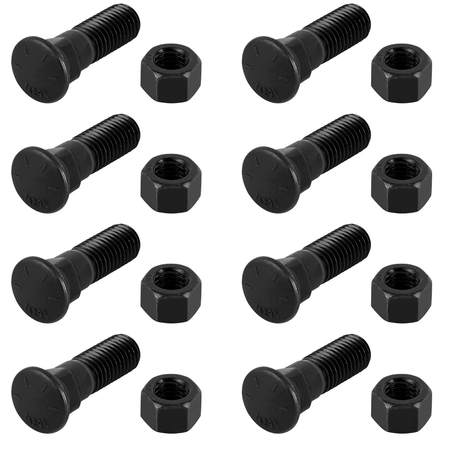 8Pcs 5/8 Cutting Edge Bolts, Bucket Cutting Edge Bolts, Grader Blade Bolt 5/8"-11 x 2-1/4" for Snow Plow Construction Machinery