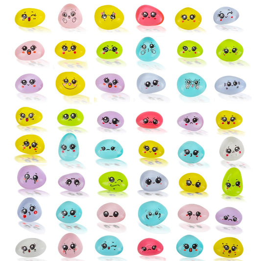 48 Pcs Mini Resin Expression Stones for Adult, Mini Trinkets, Figurines