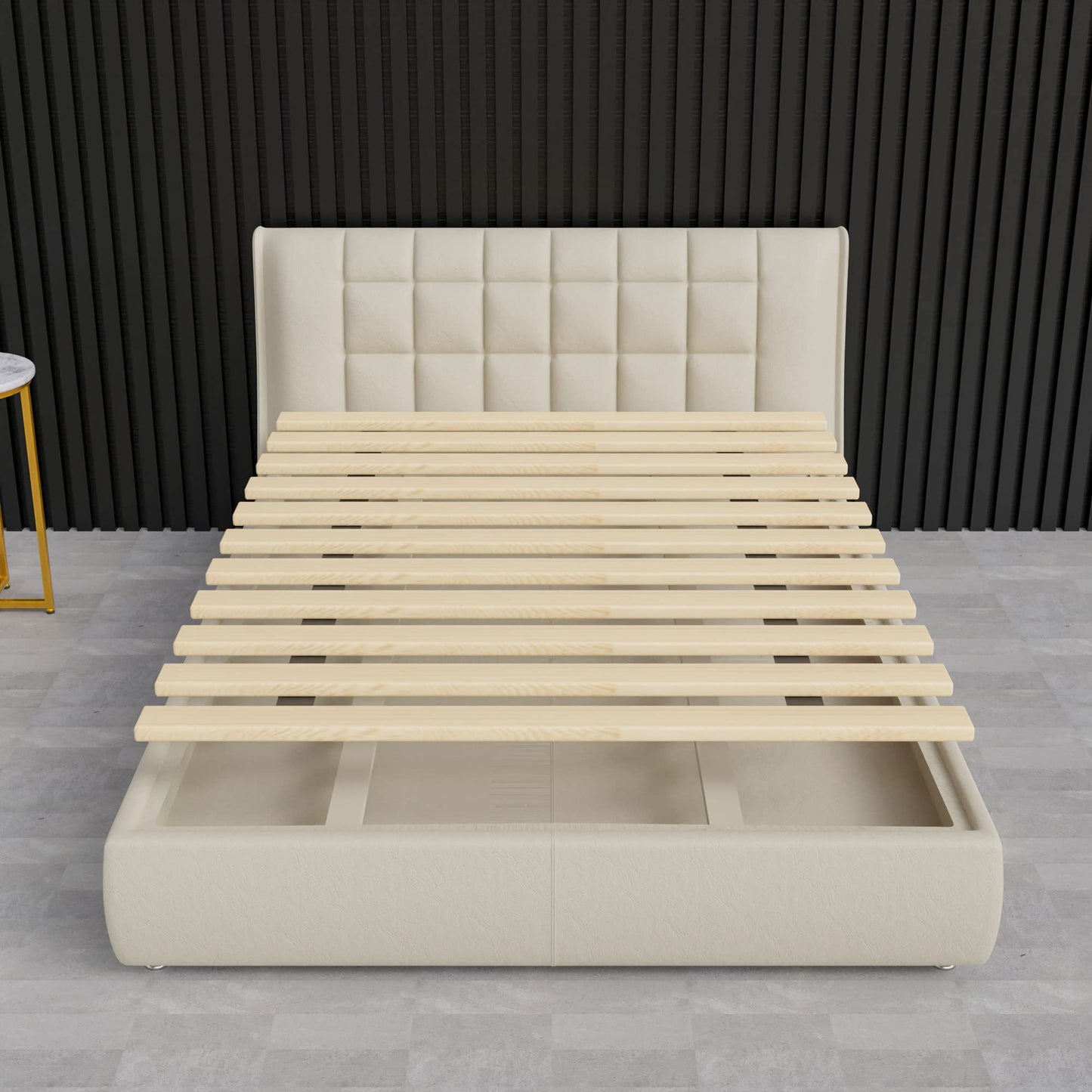 Greaton, 1-Inch Extra Heavy Duty Horizontal Wooden Bunkie Board/Bed Slats, Twin(39"), Beige
