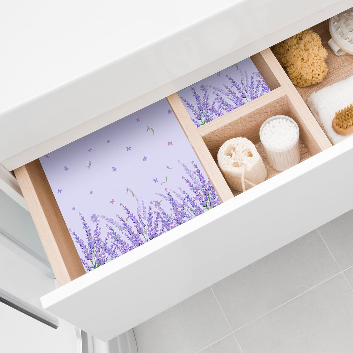 Gersoniel 10 Sheets Scented Drawer Liners, Lavender, Lavender