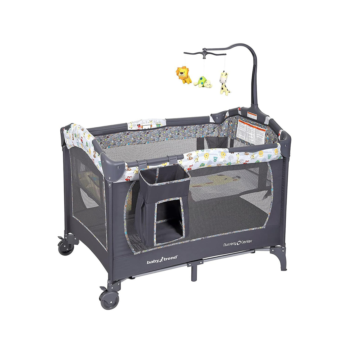 Baby Trend Nursery Center Playard with Bassinet & Diaper Stacker, Tanzania