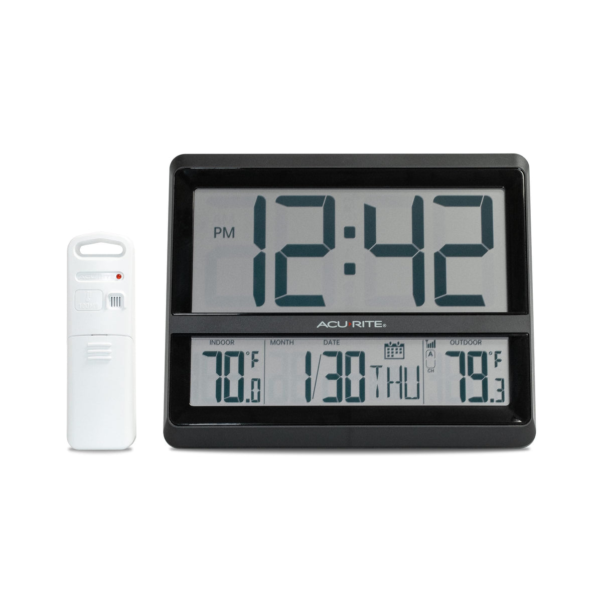 AcuRite (75440L Large Wireless Atomic Clock with Temp and Auto DST Changes