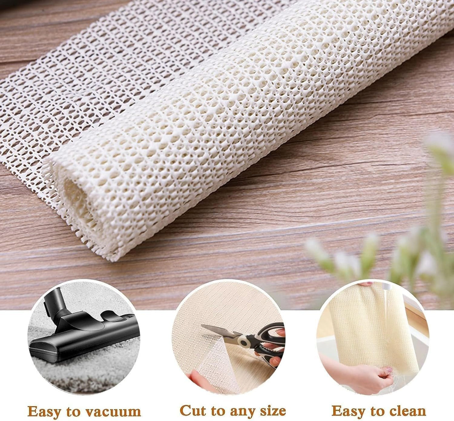 Exeloria Ultra-Grip Non-Slip Pad for Furniture Toppers & Large Cushions, High-Friction Anchor Mat for Stable Sleeping Surfaces, Heavy Duty Protective Underlayment, Trim-to-Fit