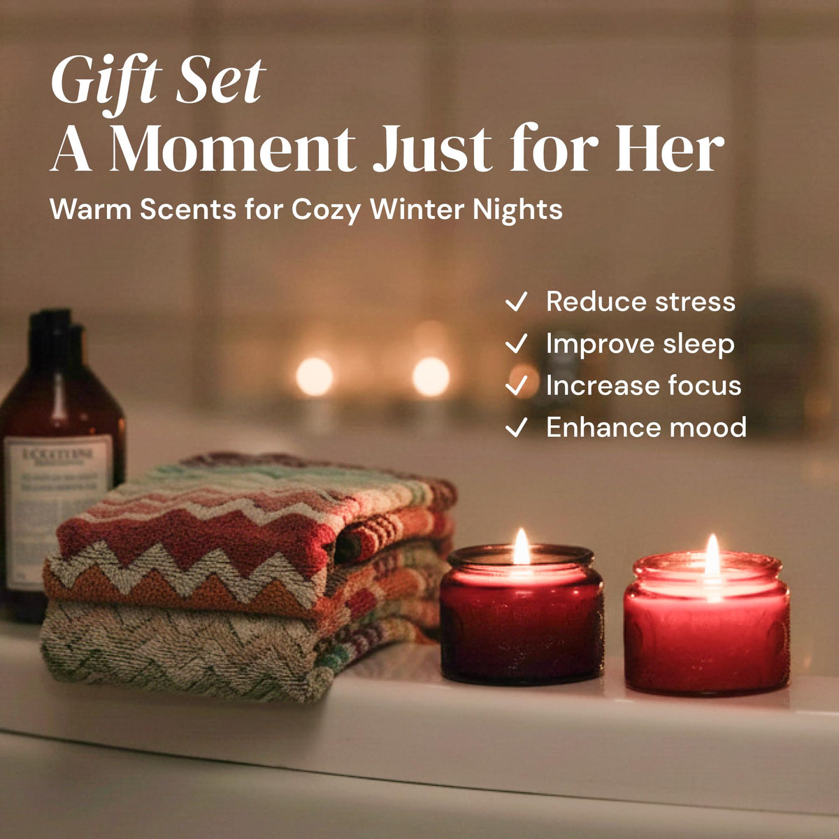 6-pc Scented Candle Gift Set for Women, Aromatherapy Inspired Adelegourdain