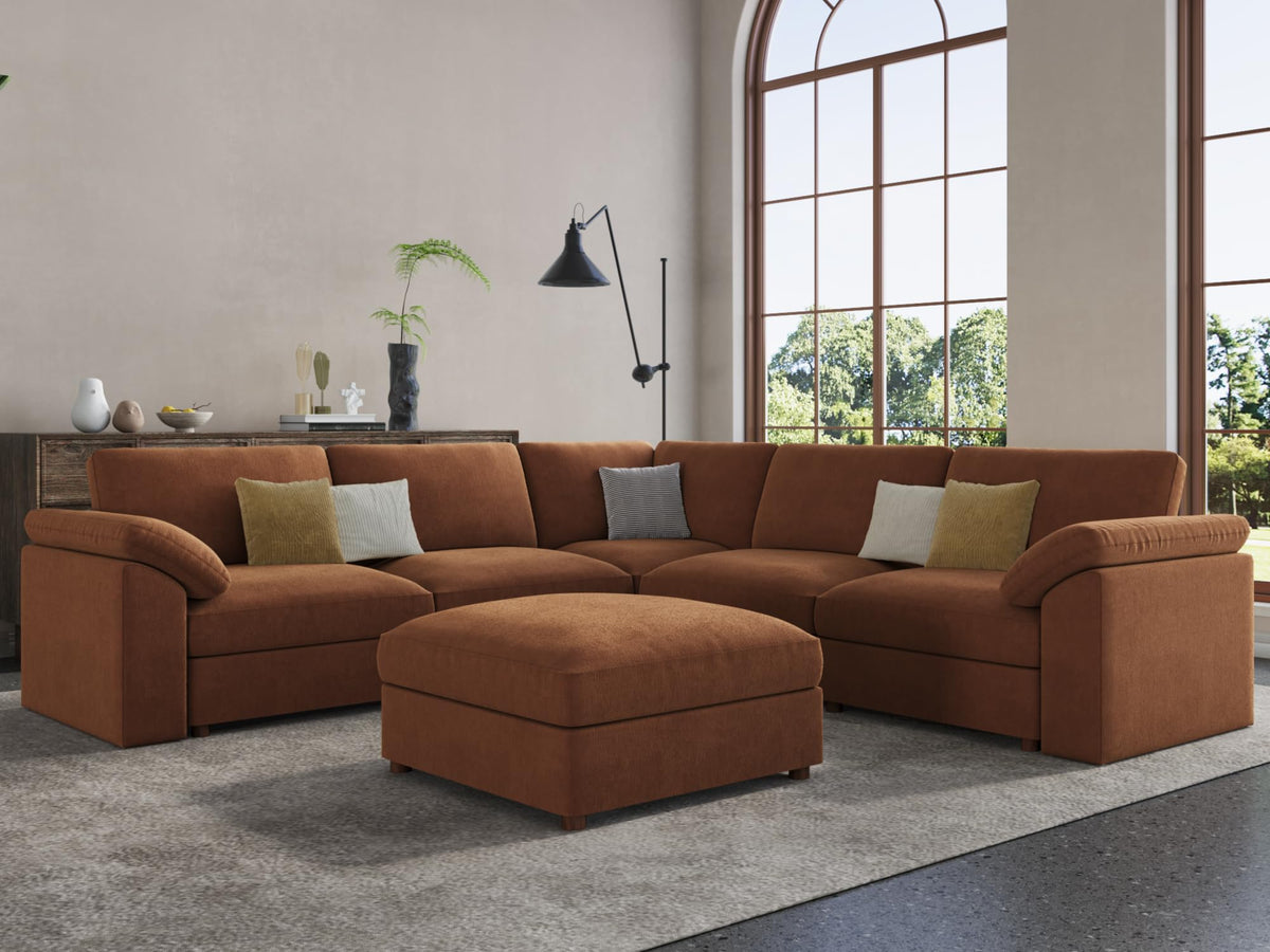 EASE MOOSE Sectional Modular Sofa,Luxury Comfty Deep Seat Couch