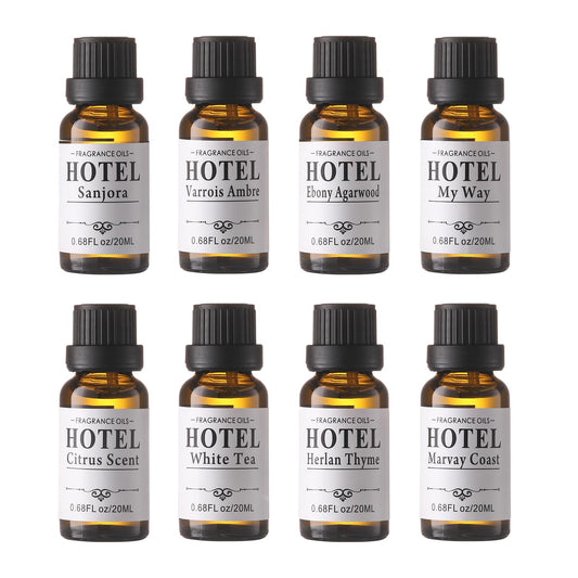 Hotel Collection Diffuser Oil Set - 8 Pack 20ml, White Tea & My Way