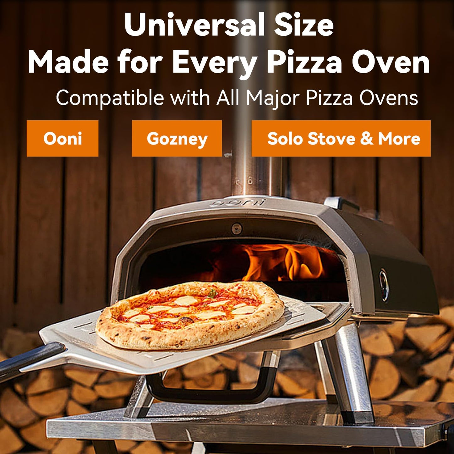 Hickory Pizza Oven Wood 6 Inch, 15 lbs Box – Kiln Dried & Bark-Free Firewood for Pizza Ovens, BBQ Smoking & Grilling – Premium Hickory Wood Logs for Ooni, Gozney, Solo Stove, Bertello
