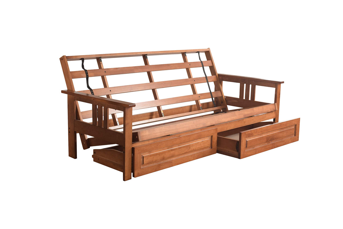 Kodiak Futons Monterey Futon Frame with Drawers, Included, Barbados